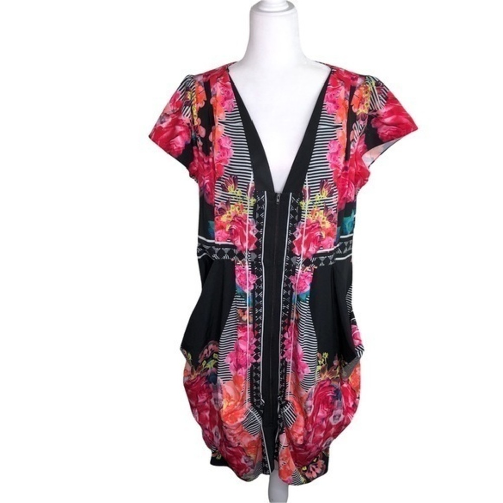 City Chic Floral V-Neck Dress 14/16